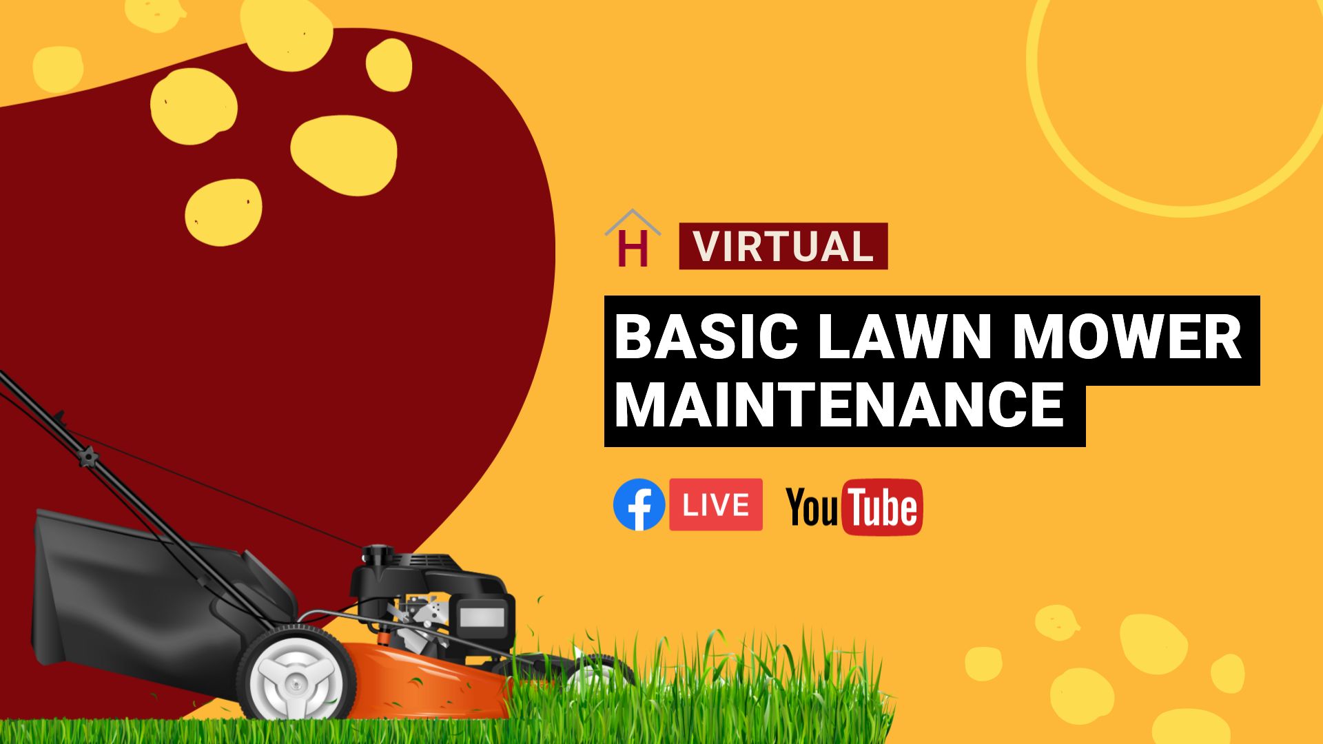 Lawn mower maintenance title screen