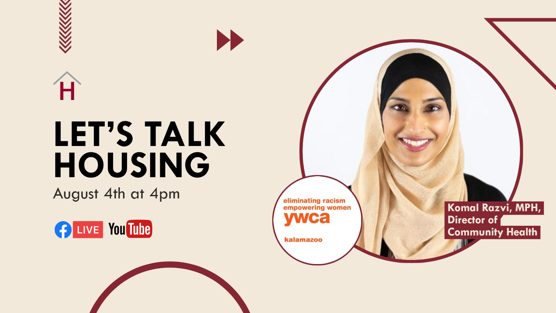 Lets Talk Housing interview with Komal Razvi from YWCA / Cradle Kalamazoo